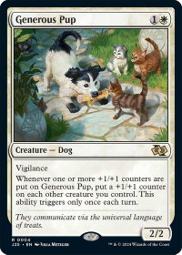 Generous Pup - Foundations Jumpstart (J25) #4 - Rare Magic: The Gathering Trading Card
