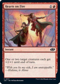 Hearts on Fire - Foundations Jumpstart (J25) #17 - Common Magic: The Gathering Trading Card