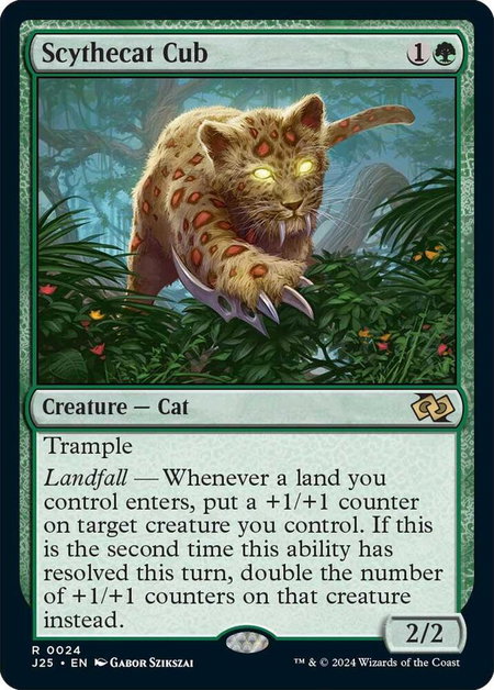 Scythecat Cub - Foundations Jumpstart Magic: The Gathering trading card