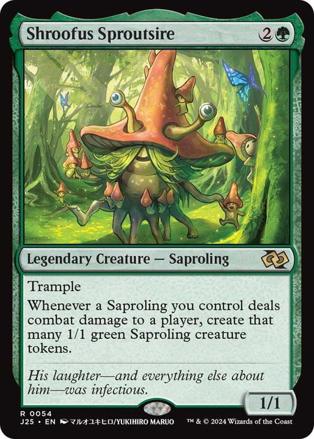 Shroofus Sproutsire (Anime) trading card from Foundations Jumpstart Shroofus Sproutsire (Anime) - Foundations Jumpstart Magic: The Gathering trading card