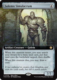 Solemn Simulacrum (Extended Art) - Buy-A-Box Promos (BABP) #729 - Promo Magic: The Gathering Trading Card