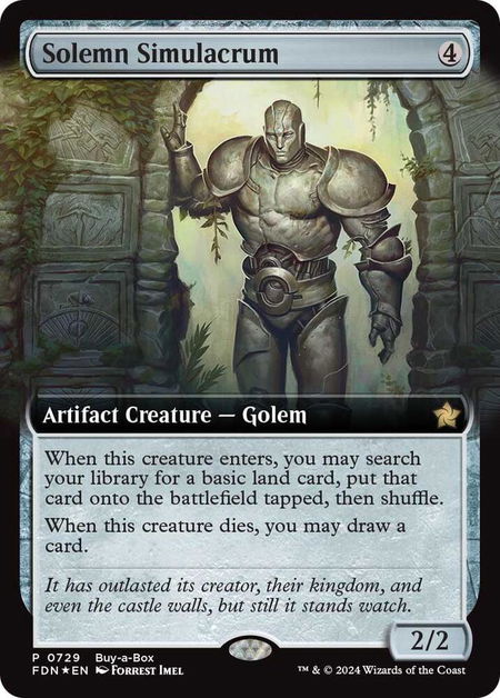 Solemn Simulacrum (Extended Art) - Buy-A-Box Promos Magic: The Gathering trading card