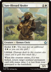 Sun-Blessed Healer - Foundations (FDN) #25 - Uncommon Magic: The Gathering Trading Card