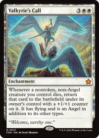 Valkyrie's Call - Foundations (FDN) #27 - Mythic Magic: The Gathering Trading Card