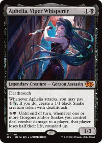 Aphelia, Viper Whisperer (Anime) - Foundations Jumpstart (J25) #40 - Mythic Rare Magic: The Gathering Trading Card