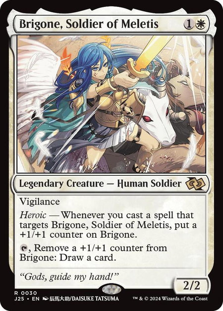 Brigone, Soldier of Meletis (Anime) - Foundations Jumpstart Magic: The Gathering trading card