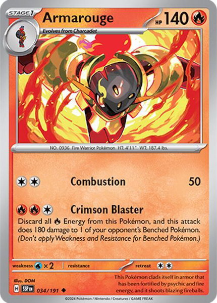 Armarouge - SV08: Surging Sparks Pokémon trading card