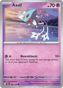Azelf - SV08: Surging Sparks (SSP) #080/191 - Common Pokémon Trading Card
