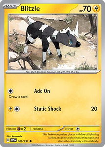 Blitzle - SV08: Surging Sparks (SSP) #062/191 - Common Pokémon Trading Card