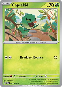Capsakid - SV08: Surging Sparks (SSP) #012/191 - Common Pokémon Trading Card