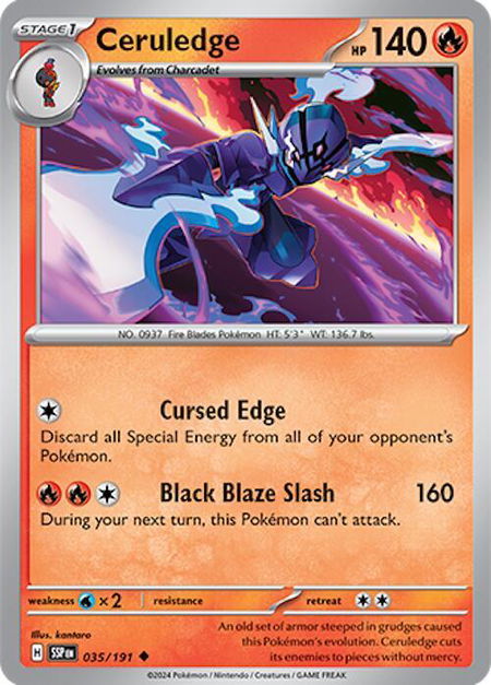 Ceruledge - 035/191 - SV08: Surging Sparks Pokémon trading card