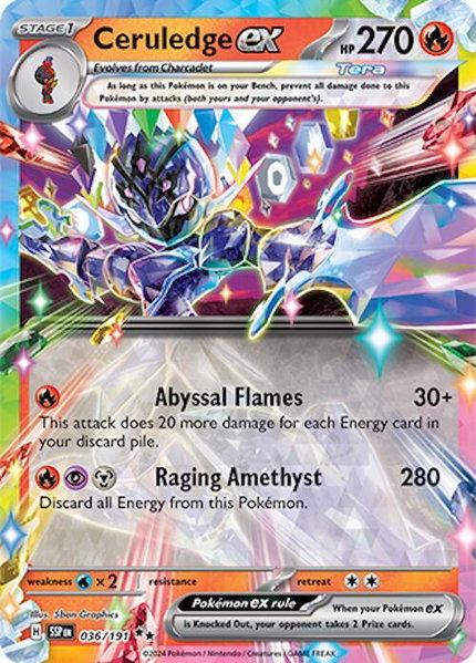 Ceruledge ex - SV08: Surging Sparks Pokémon trading card