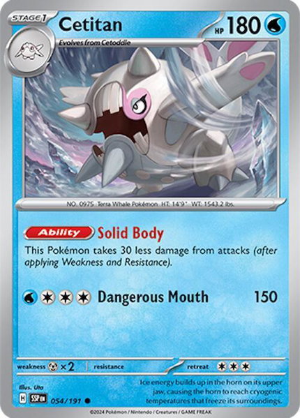 Cetitan - 054/191 trading card from SV08: Surging Sparks Cetitan - 054/191 - SV08: Surging Sparks Pokémon trading card