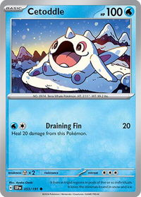 Cetoddle - SV08: Surging Sparks (SSP) #053/191 - Common Pokémon Trading Card
