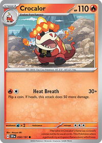 Crocalor - SV08: Surging Sparks (SSP) #030/191 - Common Pokémon Trading Card