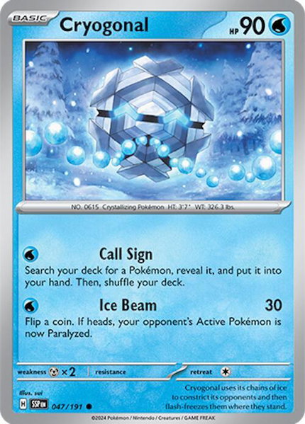 Cryogonal - SV08: Surging Sparks Pokémon trading card