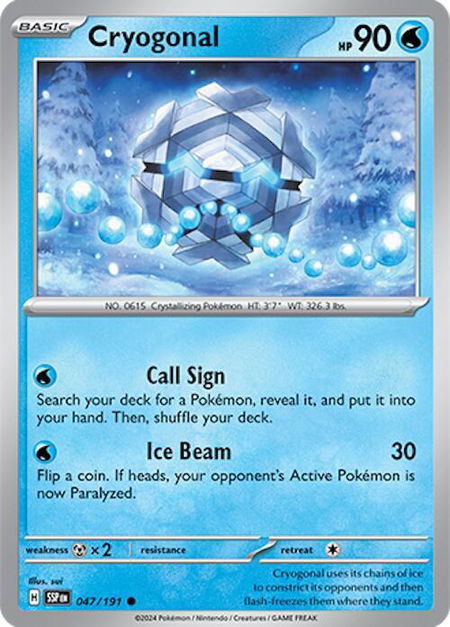 Cryogonal - SV08: Surging Sparks Pokémon trading card