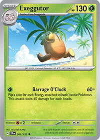 Exeggutor - SV08: Surging Sparks (SSP) #003/191 - Uncommon Pokémon Trading Card