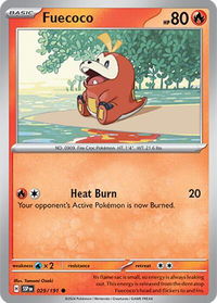 Fuecoco - SV08: Surging Sparks (SSP) #029/191 - Common Pokémon Trading Card