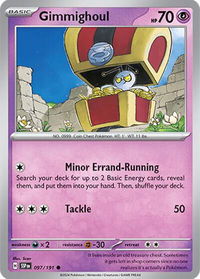 Gimmighoul - SV08: Surging Sparks (SSP) #097/191 - Common Pokémon Trading Card