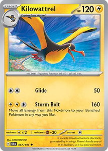 Kilowattrel - SV08: Surging Sparks (SSP) #067/191 - Uncommon Pokémon Trading Card