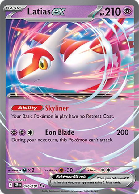 Latias ex - 076/191 - SV08: Surging Sparks Pokémon trading card