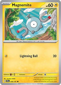 Magnemite - SV08: Surging Sparks (SSP) #058/191 - Common Pokémon Trading Card