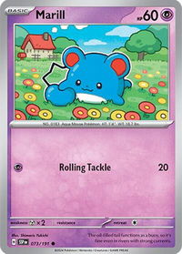 Marill - SV08: Surging Sparks (SSP) #073/191 - Common Pokémon Trading Card