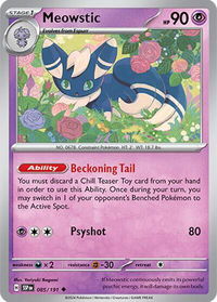 Meowstic - SV08: Surging Sparks (SSP) #085/191 - Uncommon Pokémon Trading Card