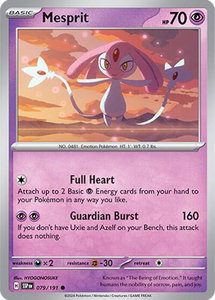 Mesprit - 079/191 - SV08: Surging Sparks (SSP) #079/191 - Common Pokémon Trading Card