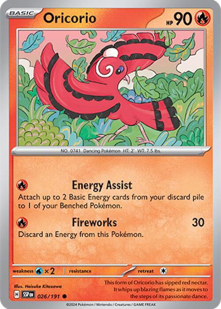 Oricorio - 026/191 - SV08: Surging Sparks Pokémon trading card
