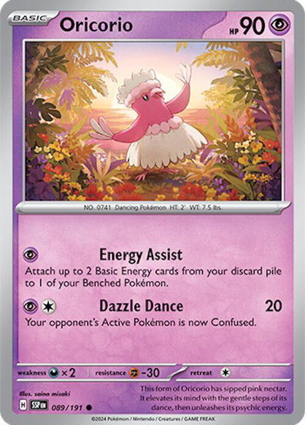 Oricorio - 089/191 - SV08: Surging Sparks Pokémon trading card