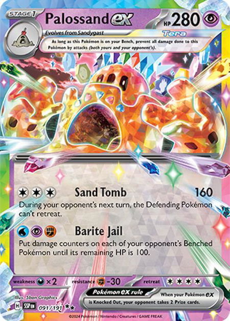 Palossand ex - 091/191 - SV08: Surging Sparks Pokémon trading card