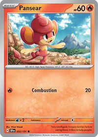 Pansear - SV08: Surging Sparks (SSP) #022/191 - Common Pokémon Trading Card