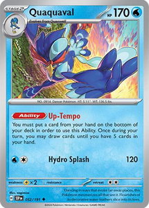 Quaquaval - SV08: Surging Sparks (SSP) #052/191 - Uncommon Pokémon Trading Card