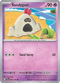 Sandygast - SV08: Surging Sparks (SSP) #090/191 - Common Pokémon Trading Card