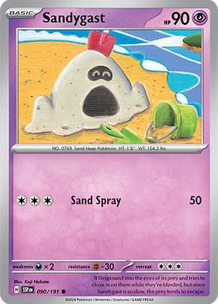 Sandygast - SV08: Surging Sparks Pokémon trading card