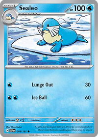 Sealeo - SV08: Surging Sparks (SSP) #044/191 - Common Pokémon Trading Card
