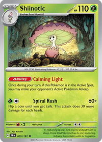 Shiinotic - 009/191 - SV08: Surging Sparks (SSP) #009/191 - Uncommon Pokémon Trading Card