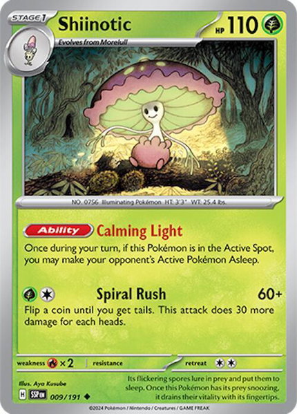 Shiinotic - 009/191 - SV08: Surging Sparks Pokémon trading card