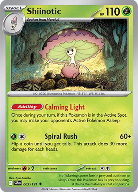 Shiinotic - 009/191 - SV08: Surging Sparks Pokémon trading card