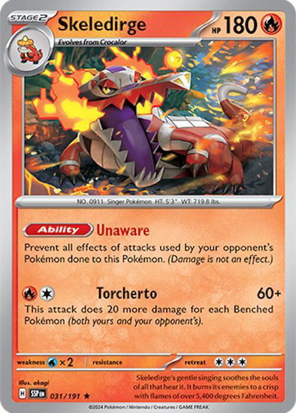 Skeledirge - SV08: Surging Sparks Pokémon trading card