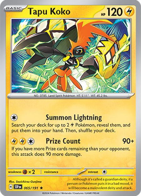 Tapu Koko - SV08: Surging Sparks Pokémon trading card