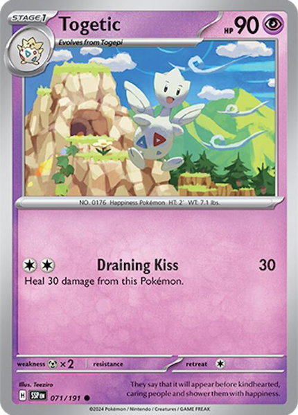 Togetic trading card from SV08: Surging Sparks Togetic - SV08: Surging Sparks Pokémon trading card
