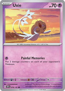 Uxie - SV08: Surging Sparks (SSP) #078/191 - Common Pokémon Trading Card