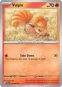 Vulpix - SV08: Surging Sparks (SSP) #016/191 - Common Pokémon Trading Card