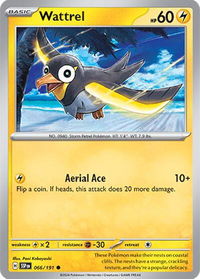 Wattrel - SV08: Surging Sparks (SSP) #066/191 - Common Pokémon Trading Card