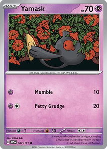 Yamask - SV08: Surging Sparks (SSP) #082/191 - Common Pokémon Trading Card