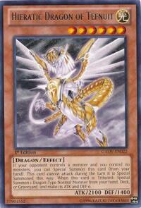 Hieratic Dragon of Tefnuit - Galactic Overlord (GAOV) #GAOV-EN022 - Rare YuGiOh Trading Card