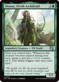 Dionus, Elvish Archdruid (Anime) - Foundations Jumpstart (J25) #52 - Uncommon Magic: The Gathering Trading Card